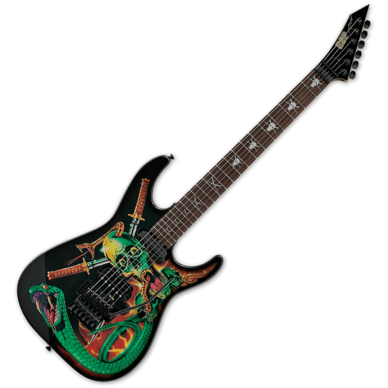 ESP George Lynch Skulls & Snakes Signature Electric Guitar Black, EGLSS
