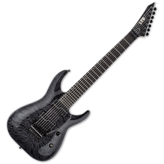 ESP LTD Buz McGrath BUZ-7 7-String Signature Electric Guitar See Thru Black, LBUZ7QMSTBLK