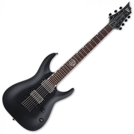 ESP LTD AJ-7 Andy James 7-String Electric Guitar in Black Satin, LTD AJ-7