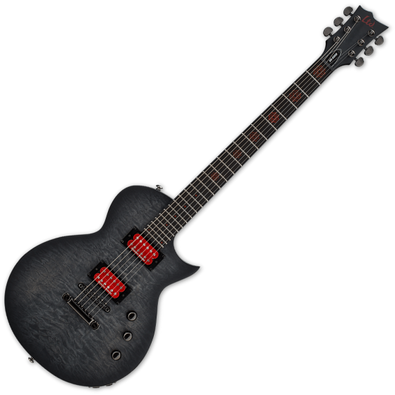 ESP LTD Ben Burnley BB-600 Baritone Signature Electric Guitar See Thru Black Sunburst Satin, LBB600BQMSTBLKSBS