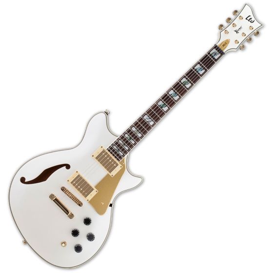 ESP LTD PC-2 Semi-Hollow Electric Guitar Pearl White B-Stock, XPC2PW.B