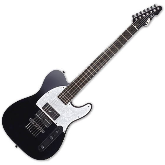 ESP Stephen Carpenter Signature STEF-T7B Baritone 7 String Electric Guitar Black, ESTEFT7BBLKF