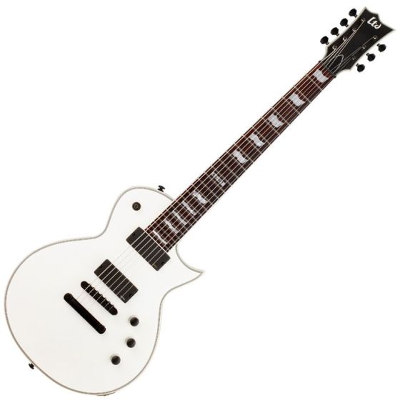 ESP LTD EC-407 7 Strings Guitar in Snow White Satin, EC-407 SWS