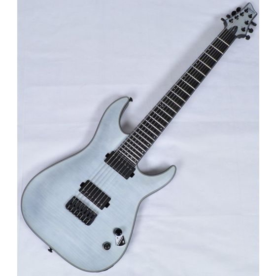 Schecter KM-7 Keith Merrow Electric Guitar in Trans White Satin Finish, 235