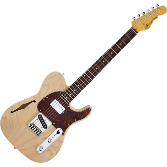 G&L Tribute ASAT Classic Bluesboy Semi-Hollow Electric Guitar Blonde, TI-ACB-S24R37R43