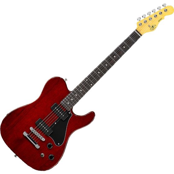 G&L Tribute ASAT Junior II Electric Guitar Trans Red, TI-AJ2-132R42R23
