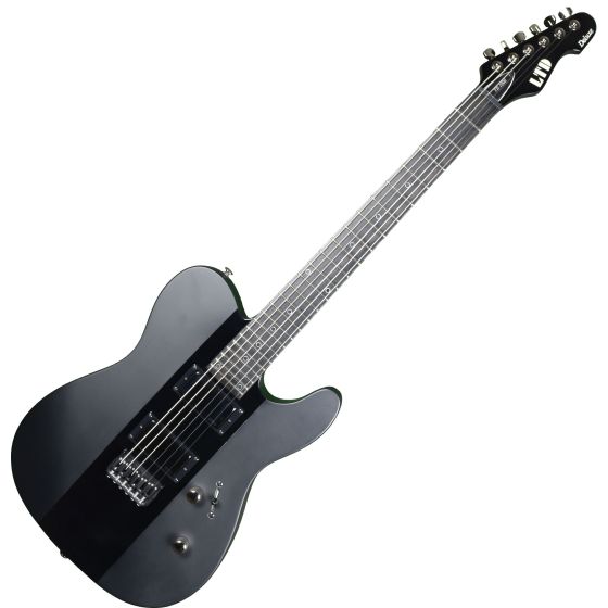 ESP LTD Deluxe TE-1000 Prototype Electric Guitar Satin Black Gloss Stripe, LXTE1000BLKSGS.P 0702