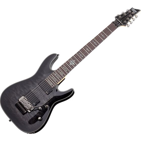 Schecter Damien Elite-7 FR Electric Guitar See-Thru Black, DE7FRSTBLK