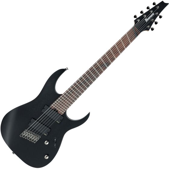 Ibanez RG Iron Label RGIM7MH 7 String Multi Scale Electric Guitar Weathered Black, RGIM7MHWK