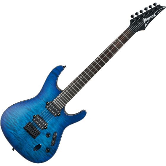 Ibanez S Standard S621QM Electric Guitar Sapphire Blue Flat, S621QMSBF