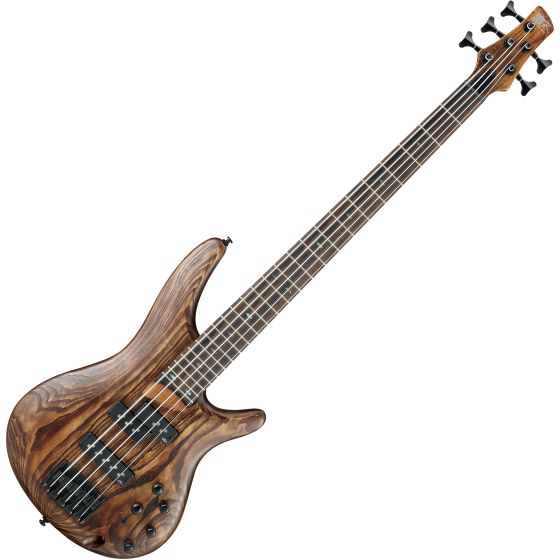 Ibanez SR Standard SR655 5 String Electric Bass Antique Brown Stained, SR655ABS