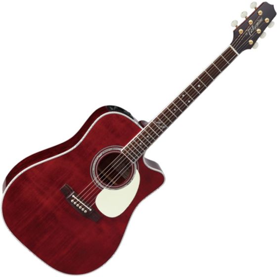 Takamine JJ325SRC John Jorgenson Dreadnought Acoustic Electric Guitar Gloss Red Satin B-Stock, TAKJJ325SRC.B