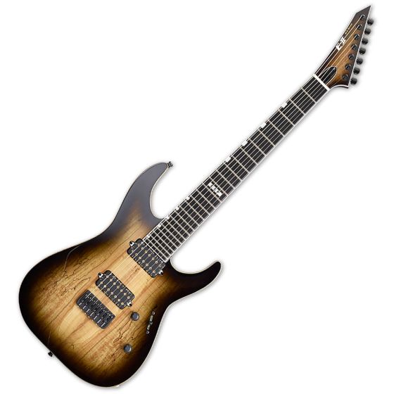 ESP E-II M-II-7 NT Hipshot Electric Guitar Dark Brown Natural Burst, EIIMII7NTSMHSSTDB