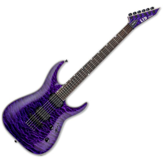 ESP LTD MH-1000NT Electric Guitar See Thru Purple, LMH1000NTQMSTP