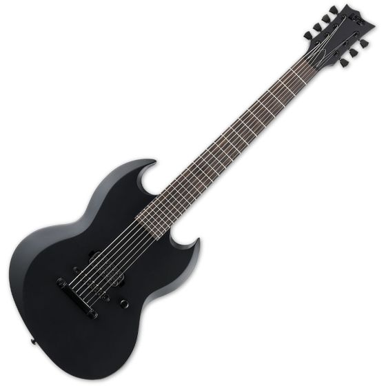ESP LTD Viper-7-Black Metal Electric Guitar Black Satin, LVIPER7BKMBLKS