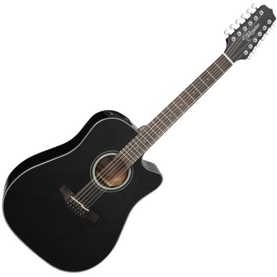 Takamine GD30CE-12BLK Dreadnought Acoustic Electric Guitar Gloss Black, TAKGD30CE12BLK