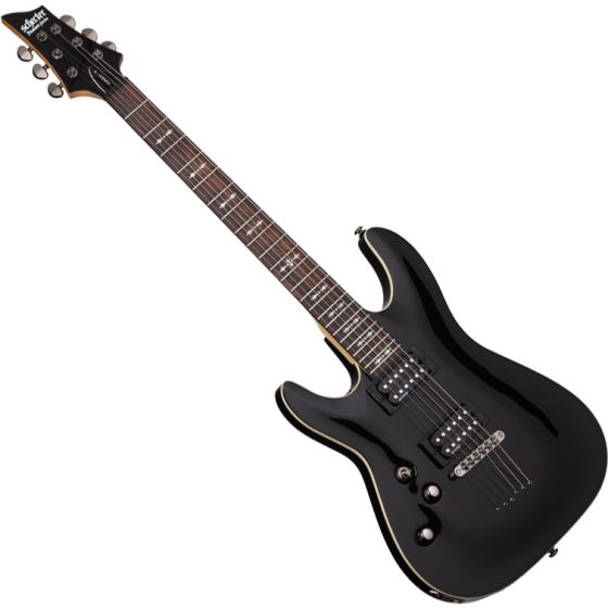 Schecter Omen-6 Left-Handed Electric Guitar in Gloss Black Finish, 2063