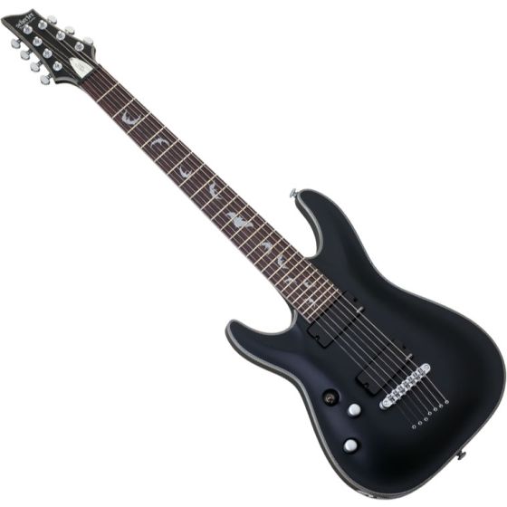 Schecter Damien Platinum-7 Left-Handed Electric Guitar Satin Black, 1186