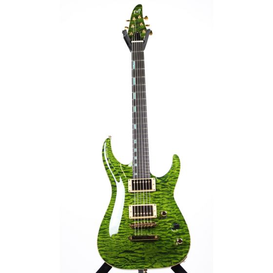 ESP Horizon Original Series See Thru Green Exhibition Electric Guitar, HORCTMNTQMSTG