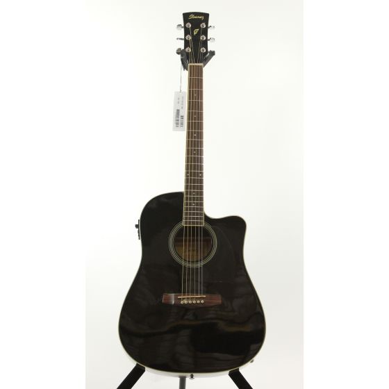 Ibanez PF15ECE BK Black Dreadnought Electric Acoustic Guitar, PF15ECEBK