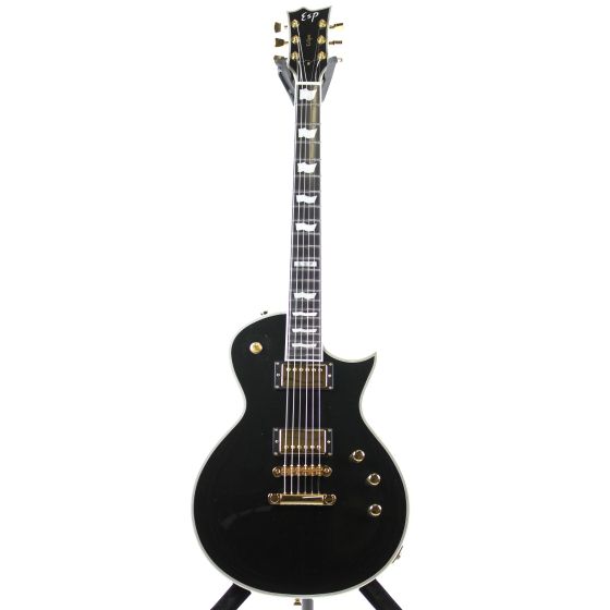 ESP Eclipse-II CTM FT DB Full Thickness Standard w/ Case Black Electric Guitar, EECLSTDFTGBK