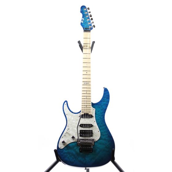 ESP E-II ST-1 QM Quilted Maple Aqua Marine Left Handed Electric Guitar, EIIST1QMMAQMLH