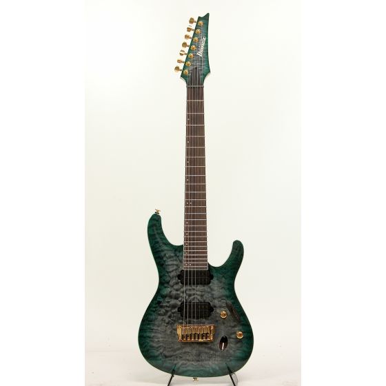 Ibanez S5527QFX DGD Dark Green Doom Burst 7 String Electric Guitar, S5527QFXDGD