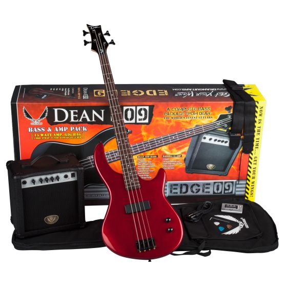 Dean Edge 09 Bass Guitar Pack MRD w/Amp E09 MRD PK, E09 MRD PK