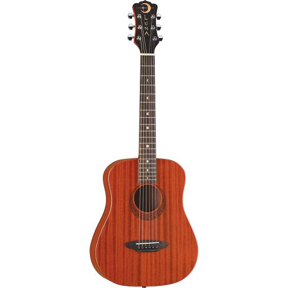 Luna Safari Muse Travel Guitar Acoustic Guitar Mahogany w/Bag SAF MUS MAH, SAF MUS MAH