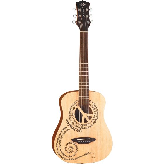 Luna Safari Peace Travel Guitar w/Gigbag SAF PCE, SAF PCE