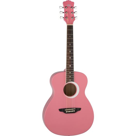 Luna Aurora Borealis 3/4 Acoustic Guitar Pink AR BOR PNK, AR BOR PNK
