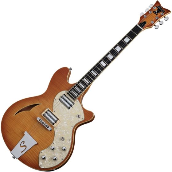 Schecter TSH-1 Classic Electric Guitar Vintage Natural Burst, 178