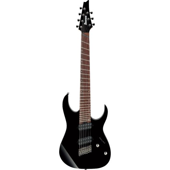 Ibanez RG RGMS7 BK Multi Scale 7 String Black Electric Guitar, RGMS7BK