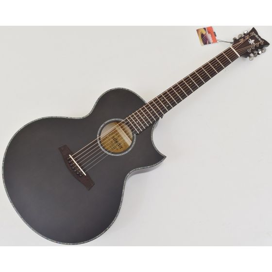 Schecter Orleans Stage-7 String Acoustic Guitar in See Thru Black Satin, 3709