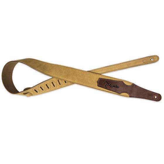 Takamine Tan Suede Guitar Strap, Tan Suede Strap