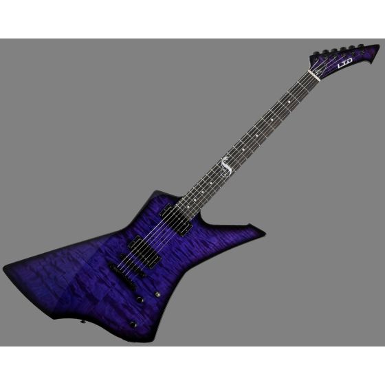 ESP LTD Snakebyte James Hetfield Baritone Guitar in See Thru Purple Sunburst, LTD Snakebyte STPSB