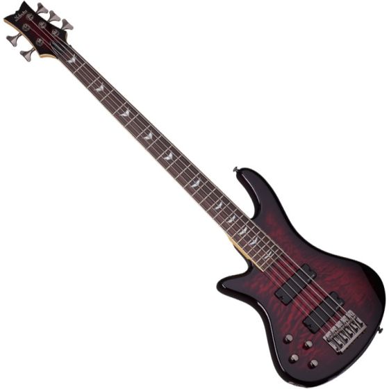 Schecter Stiletto Extreme-5 Left-Handed Electric Bass Black Cherry, 2508