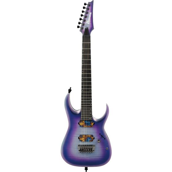 Ibanez RGA71AL IAF RGA Axion Label 7 String Indigo Aurora Burst Flat Electric Guitar, RGA71ALIAF