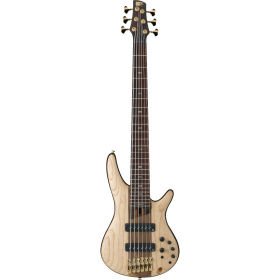 Ibanez SR Premium SR1306 6 String Natural Flat Bass Guitar, SR1306NTF