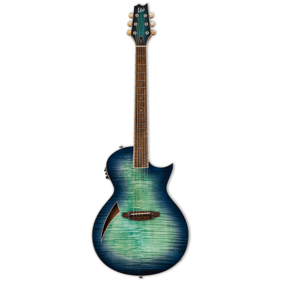 ESP LTD TL-6 Thinline Aqua Marine Burst Electric Guitar, LTL6FMAQMB