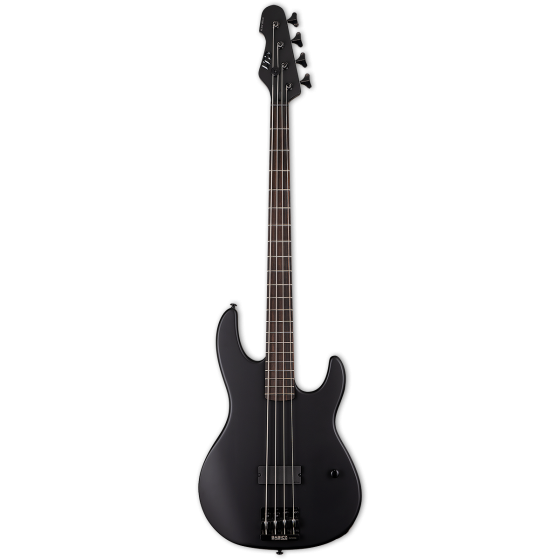 ESP LTD AP-4 Black Metal 4 String Black Satin Bass Guitar, LAP4BKMBLKS