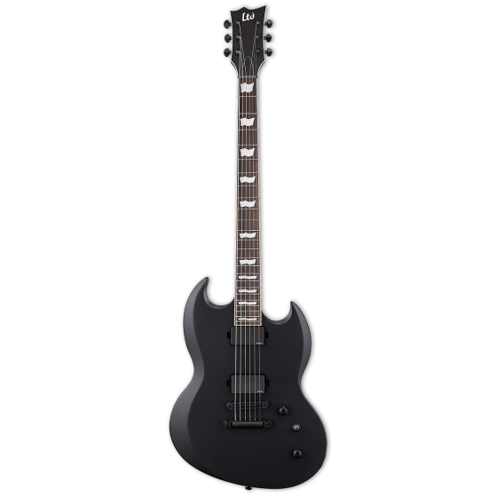 ESP LTD VIPER-400 Baritone Black Satin Electric Guitar, LVIPER400BBLKS
