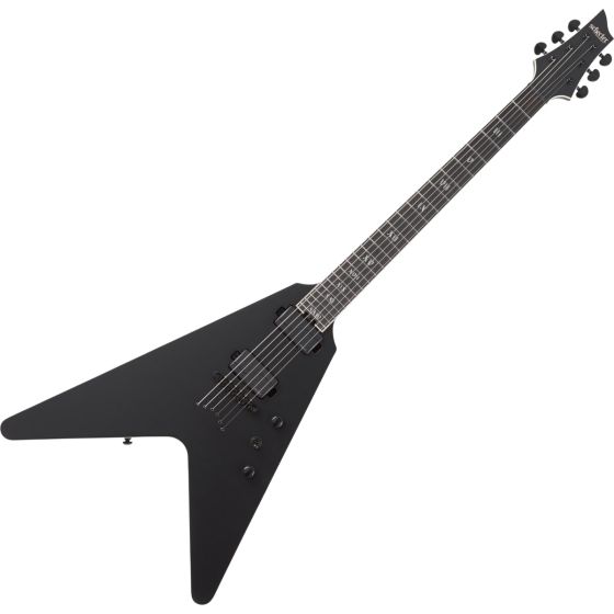 Schecter V-1 SLS Elite Evil Twin Electric Guitar in Satin Black, 1346