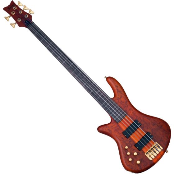 Schecter Stiletto Studio-5 FL Left-Handed Electric Bass Honey Satin, 2775