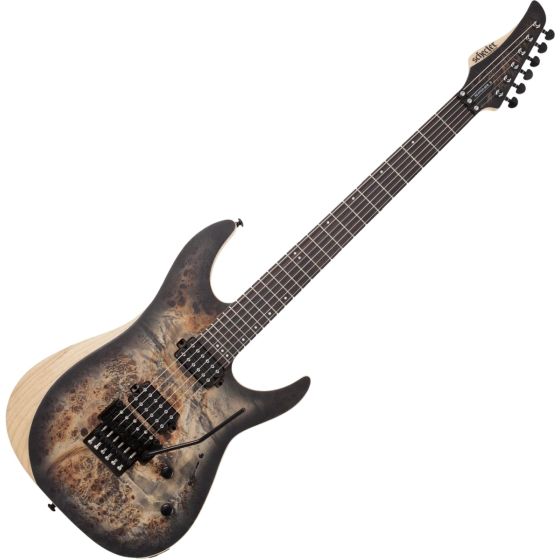 Schecter Reaper-6 FR Electric Guitar in Satin Charcoal Burst, 1503