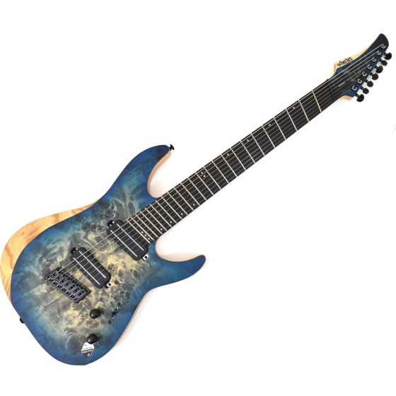 Schecter Reaper-7 Multiscale Electric Guitar in Satin Sky Burst, 1510