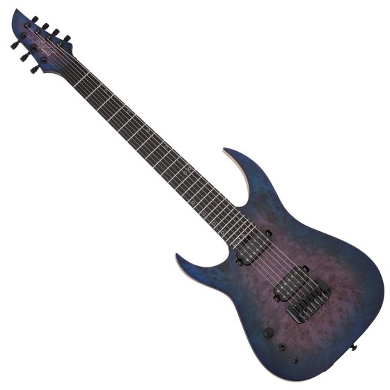 Schecter MK-7 MK-III Left Handed Electric Guitar in Trans Black Burst, 306