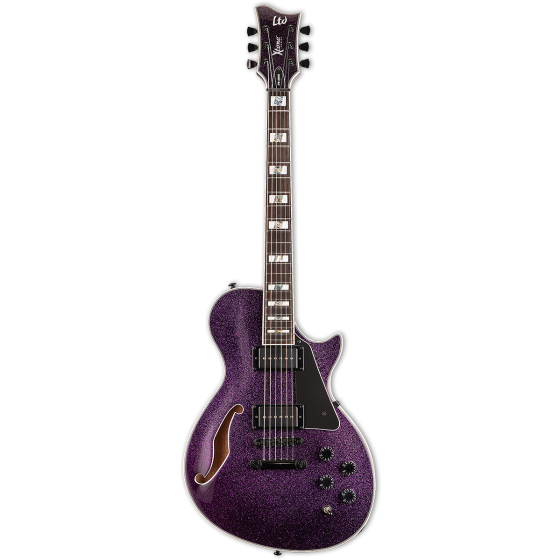 ESP LTD Xtone PS-1000 Purple Sparkle Semi Hollow Electric Guitar, XPS1000PSP