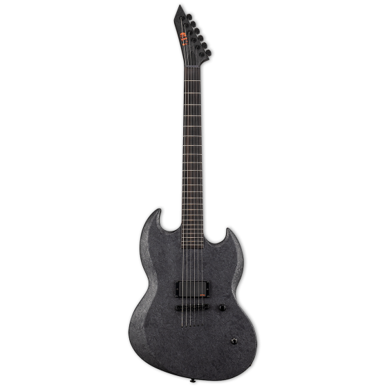 ESP LTD Reba Meyers Code Orange RM-600 Black Marble Satin Electric Guitar w/Case, LRM600BMS