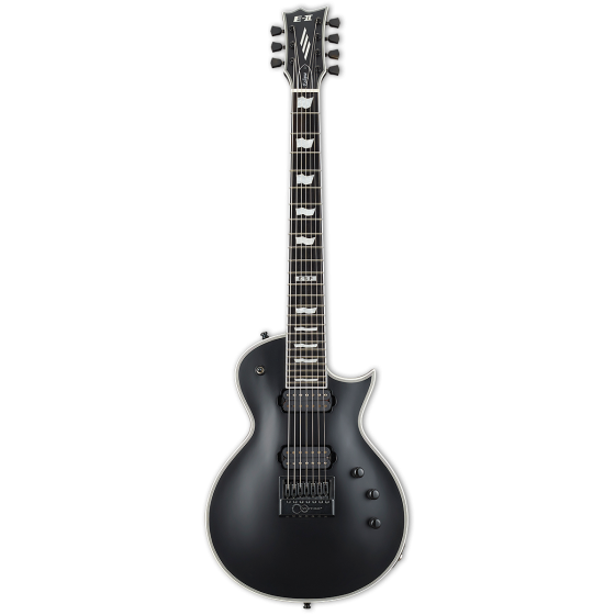 ESP E-II Eclipse-7 Evertune Black Satin Electric Guitar w/Case, EIIEC7ETBLKS